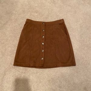 Camel suede fall skirt Size 6